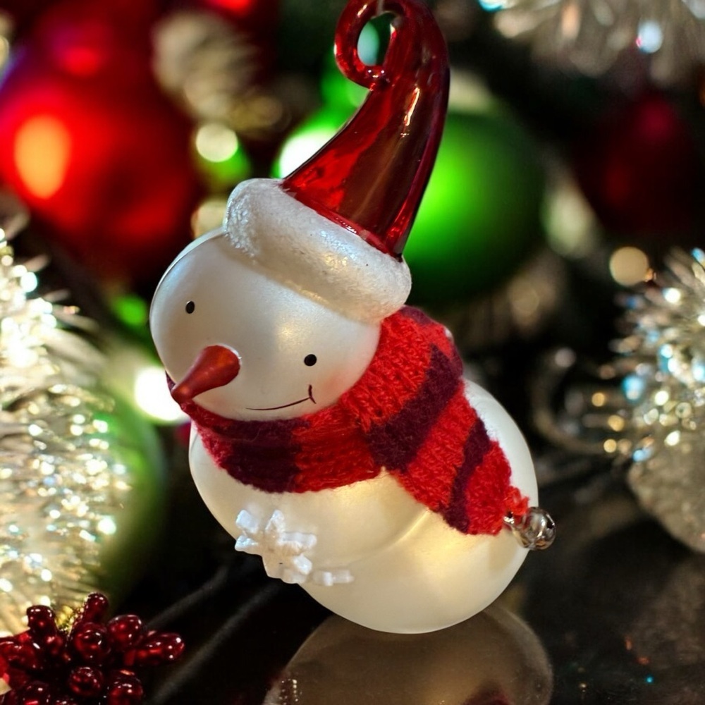 Hallmark Snowman Christmas Ornament with Red Scarf - Picture 3 of 3